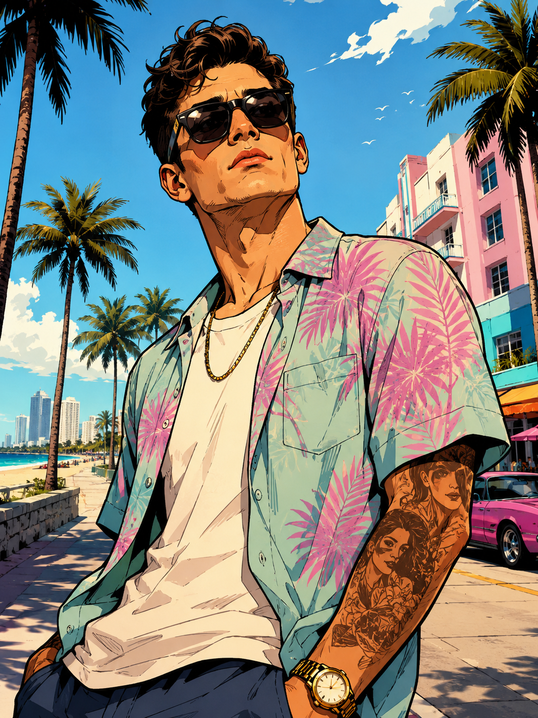 Démo boulevard de plage du GTA Art Image Generator