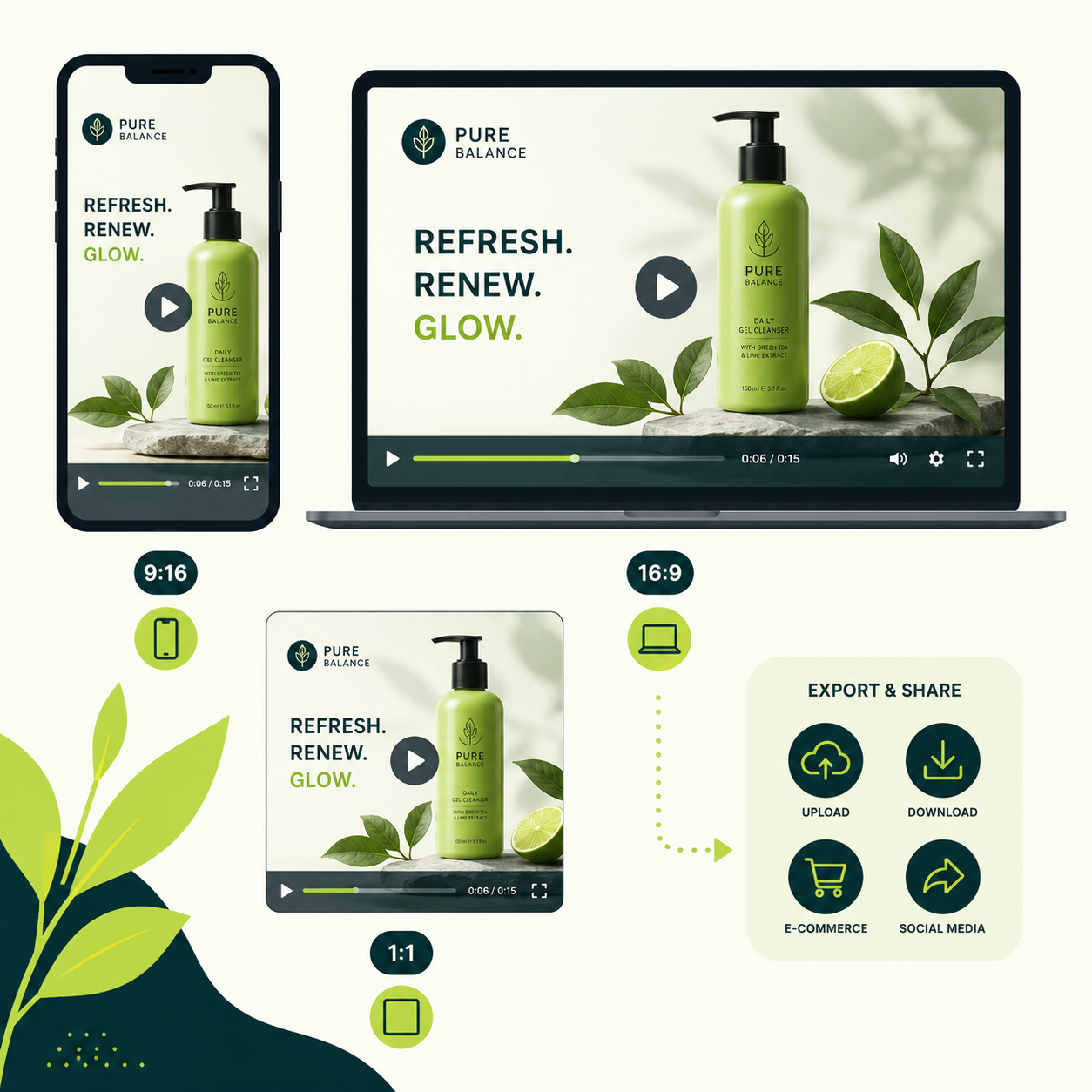 Exporta Videos de Producto Verticales y Horizontales