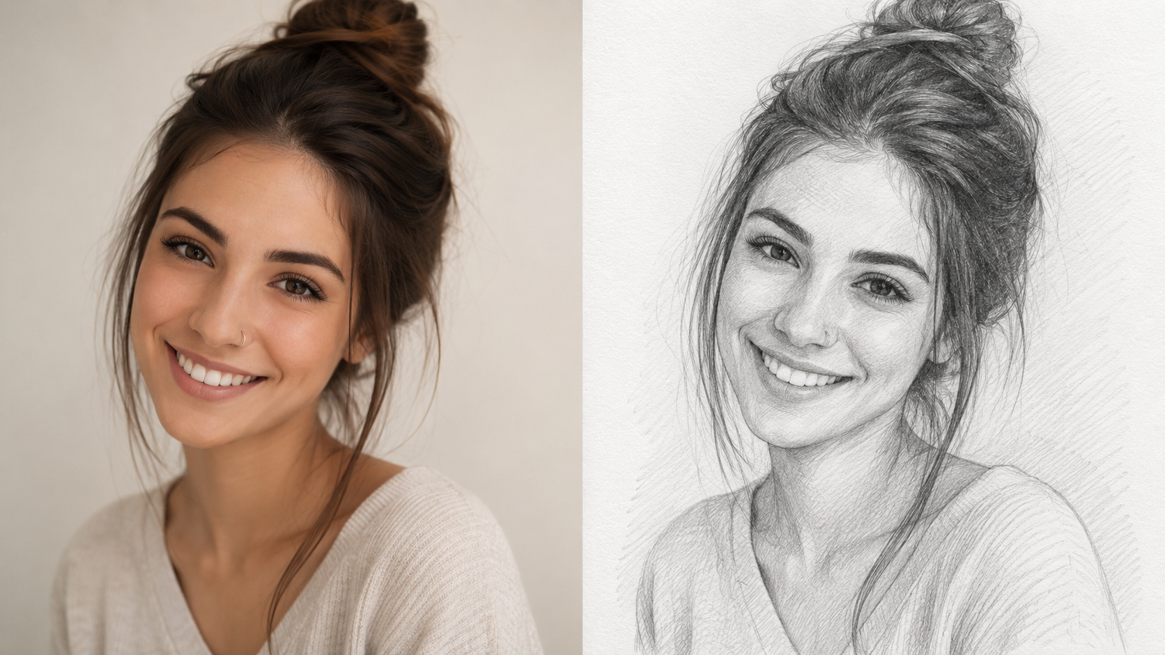 Examples · Pencil Sketch Drawing Converter