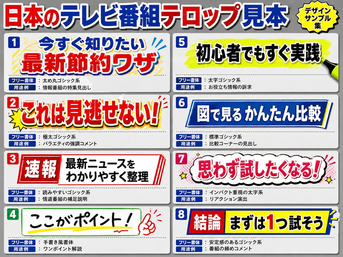 YouTube Thumbnail - Japanese Television Telop Graphics