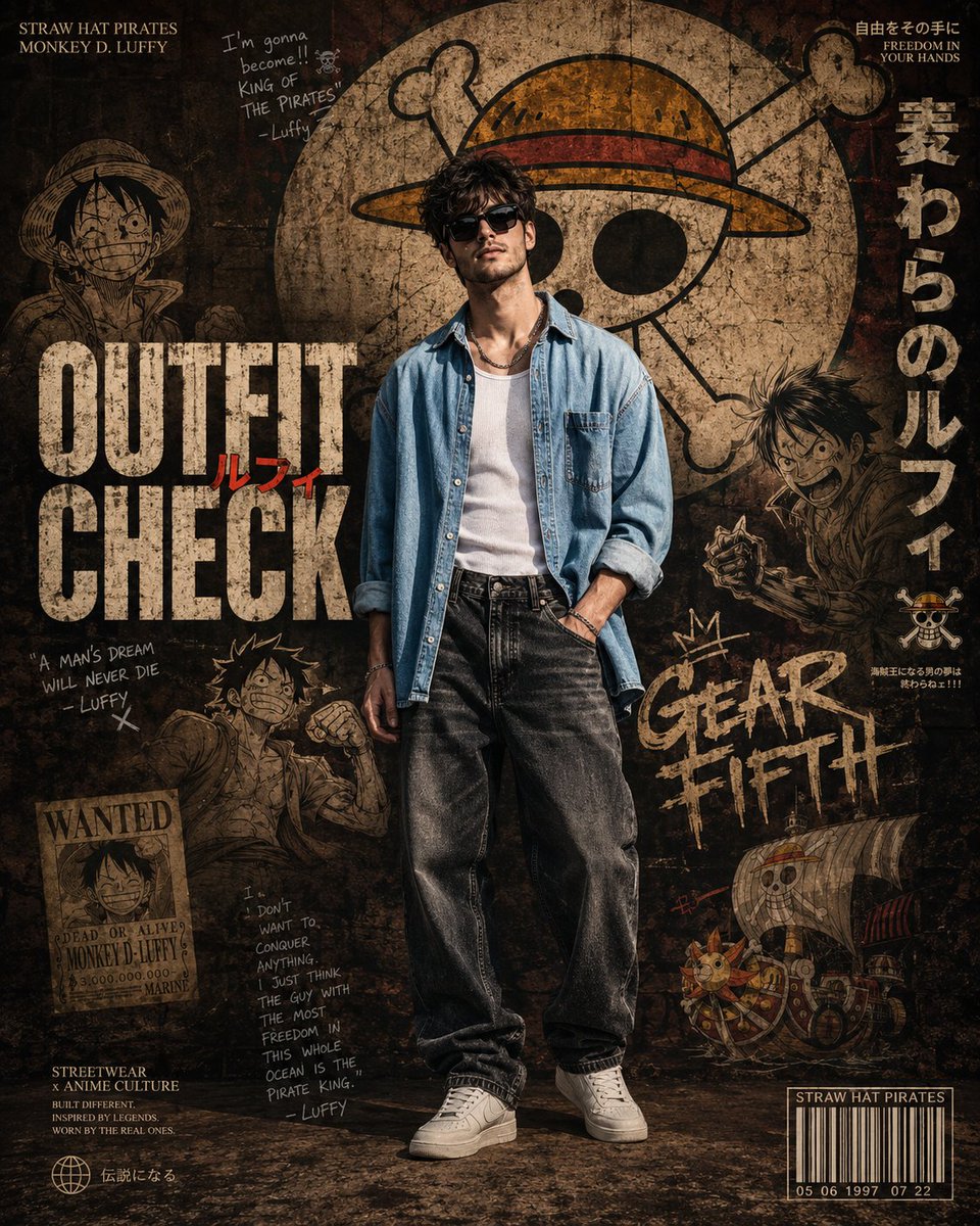 Social Media Post - Anime Streetwear Poster Design