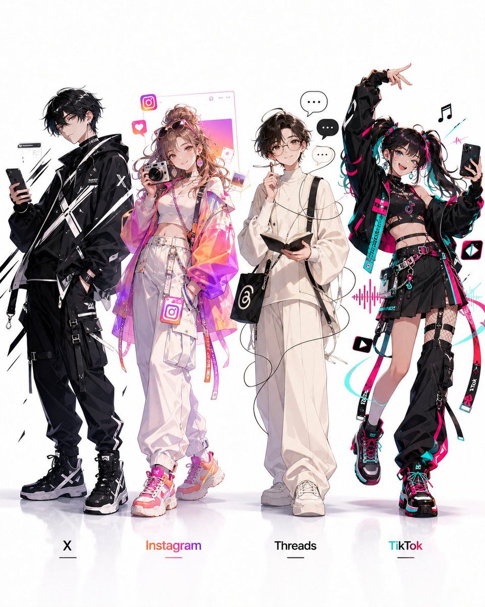 Comic / Storyboard - Social Media Anime Fashion Lineup