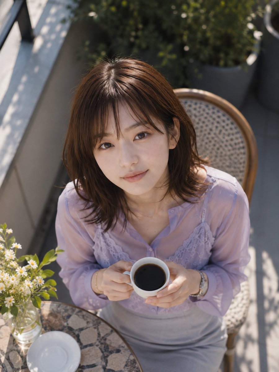 Profile / Avatar - Overhead Café Pose Transformation