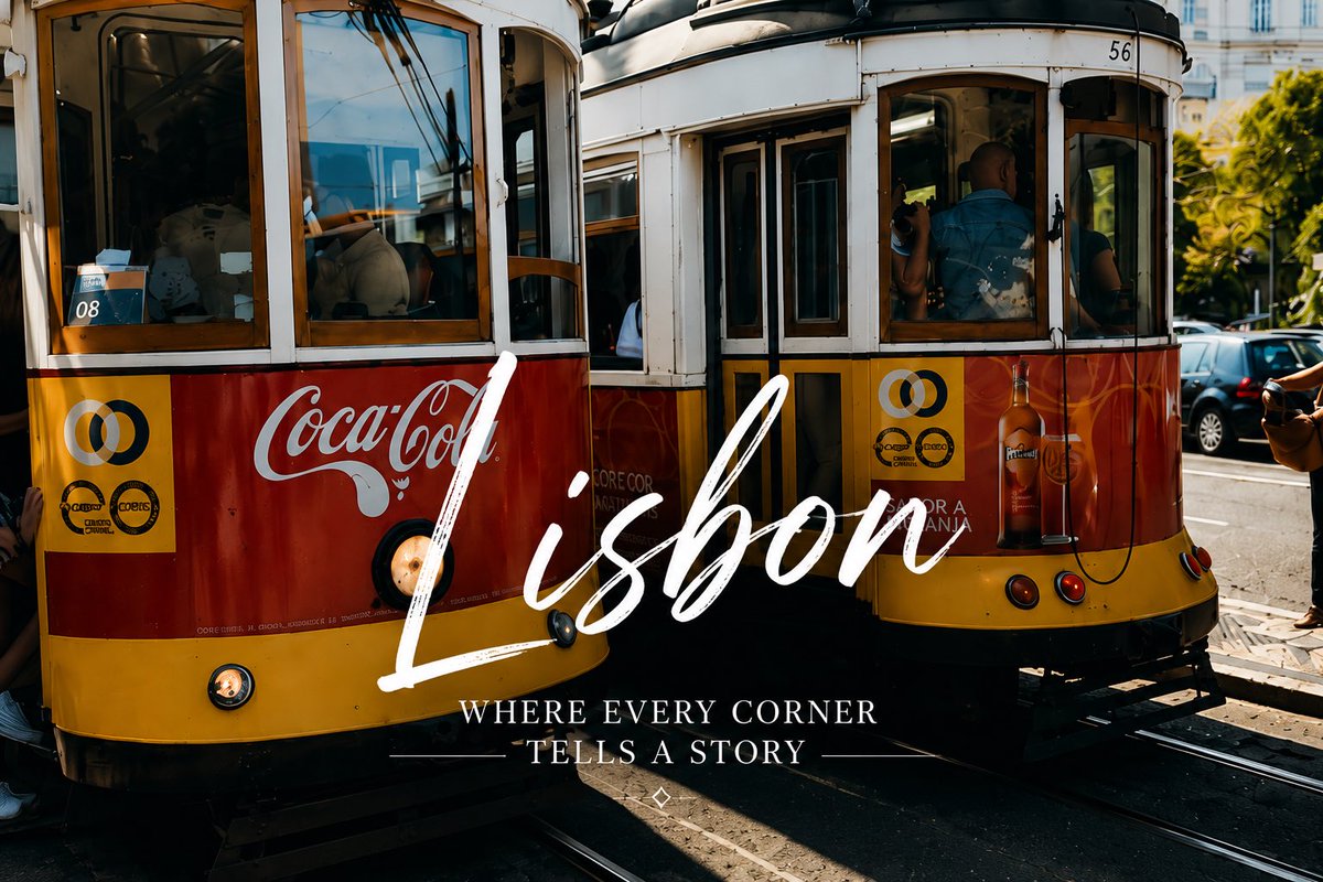 Social Media Post - Lisbon Vintage Tram Travel Poster