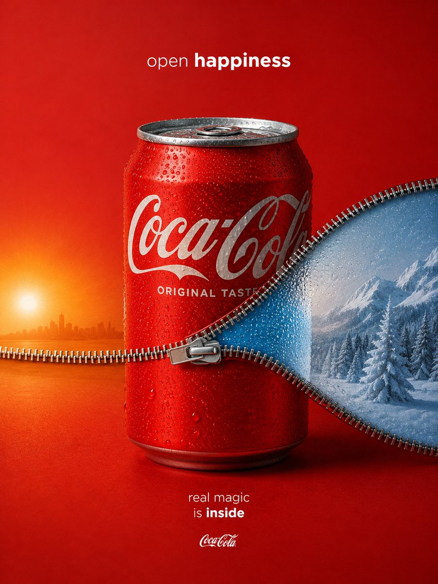 Product Marketing - Surreal Coca-Cola Zipper Ad
