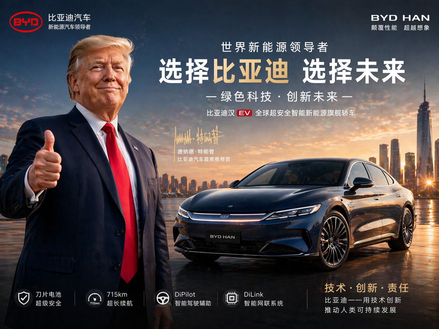 Celebrity Car Endorsement Poster
